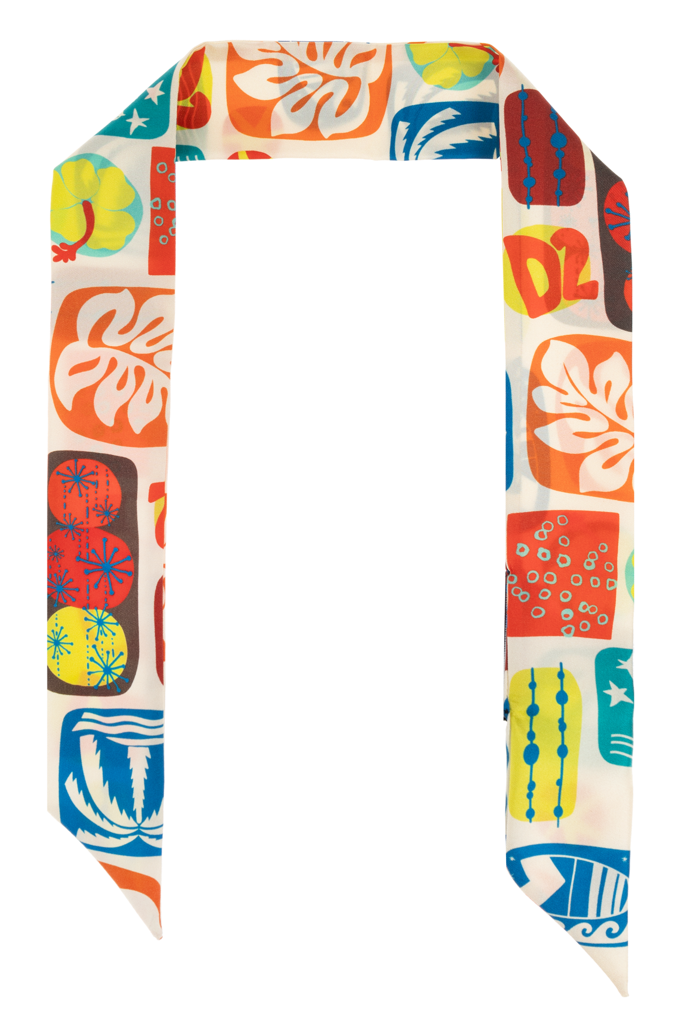 スカーフ Dsquared2 Summer Lovers Multicolor Silk Foulard Summer Lovers Foulard